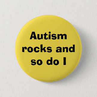 Badge Autism Awareness Autism Rocks Ronde Button 5,7 Cm