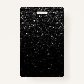 Badge Black Crystal Bling Strass (Achterkant)