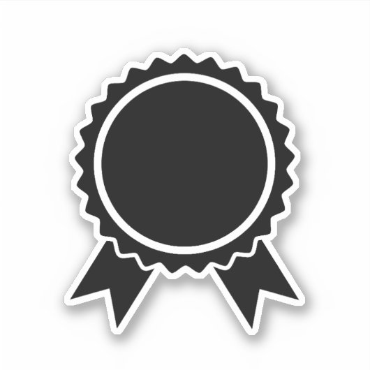 Badge Black Custom-Cut Vinyl Sticker (Voorkant)