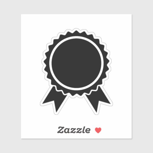 Badge Black Custom-Cut Vinyl Sticker (Vel)