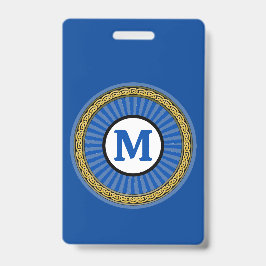 Badge - Blauw - Gepersonaliseerd - Initiaal toevoe