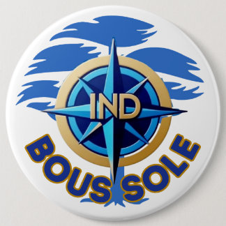 Badge Boussole IND Ronde Button 6,0 Cm