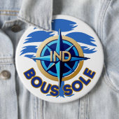 Badge Boussole IND Ronde Button 6,0 Cm (In situ)