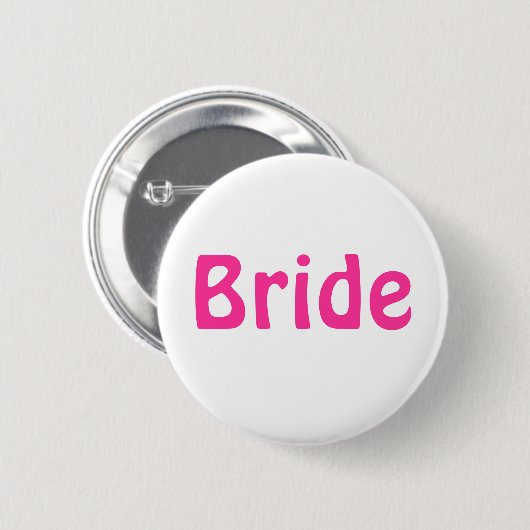 Badge - Bruid Ronde Button 5,7 Cm (Voorkant /achterkant)