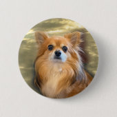 Badge Chihuahua Foto Mode Pin Ronde Button 5,7 Cm (Voorkant)