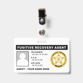 BADGE CLIP VOOR VLUCHTELINGRECOVERINGSAGENT (Voorzijde met clip)