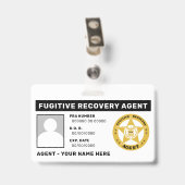 BADGE CLIP VOOR VLUCHTELINGRECOVERINGSAGENT (Achterkant met clip)