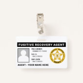BADGE-CLIP VOOR VLUCHTIGE RECOVERY AGENT BADGE (Achterkant met clip)