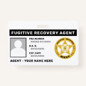 BADGE-CLIP VOOR VLUCHTIGE RECOVERY AGENT BADGE (Achterkant)
