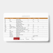 Badge Credit Card Sized Conduit Support & Wirenut (Achterkant)