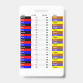 Badge Credit Card Sized Phase Color Texas (Achterkant)