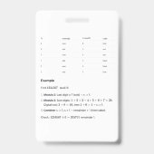 Badge Creditcardformaat Fasecalculator (Achterkant)