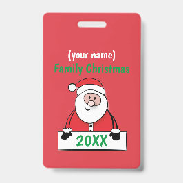 Badge - Custom Family Christmas (naam toevoegen)