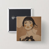 Badge Design Vierkante Button 5,1 Cm (Voorkant /achterkant)