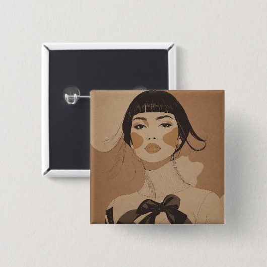 Badge Design Vierkante Button 5,1 Cm (Voorkant /achterkant)