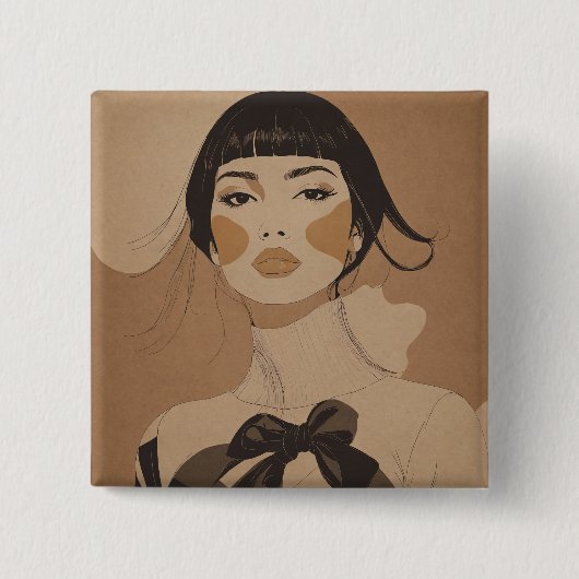 Badge Design Vierkante Button 5,1 Cm (Voorkant)