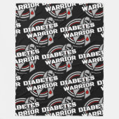Badge...Diabetes Fleece Blanket (Voorkant)