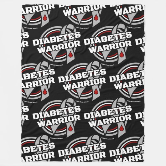 Badge...Diabetes Fleece Blanket Deken (Voorkant)