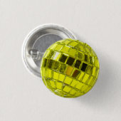 Badge Disco - Mini Boule met Facettes Green Anis Ronde Button 3,2 Cm (Voorkant /achterkant)