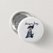 Badge Dragon Loup Ronde Button 3,2 Cm (Voorkant /achterkant)