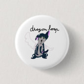Badge Dragon Loup Ronde Button 3,2 Cm (Voorkant)
