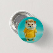 Badge: egel ronde button 3,2 cm (Voorkant /achterkant)