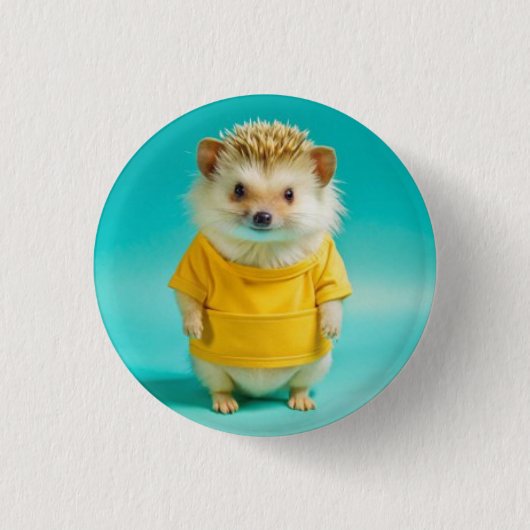 Badge: egel ronde button 3,2 cm (Voorkant)