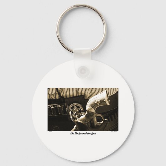 BADGE EN PISTOOL SLEUTELHANGER (Voorkant)