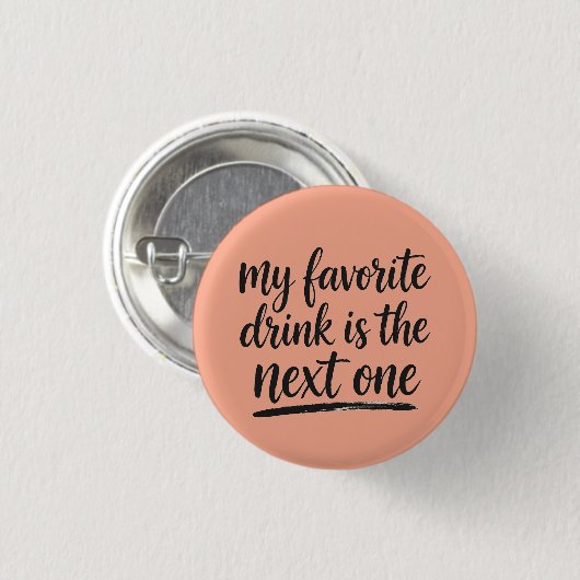 Badge Favoriete drank Ronde Button 3,2 Cm (Voorkant /achterkant)