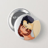 badge gay bear koppel kissing ronde button 5,7 cm (Voorkant /achterkant)
