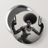 Badge girl ronde button 4,0 cm (Voorkant /achterkant)