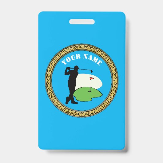 Badge Golf - Naam toevoegen - Golfer (Voorkant)