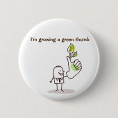Badge - Groen een groene duim Ronde Button 5,7 Cm (Voorkant)