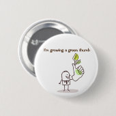 Badge - Groen een groene duim Ronde Button 5,7 Cm (Voorkant /achterkant)