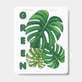 Badge Groene Monstera Bladeren (Achterkant)