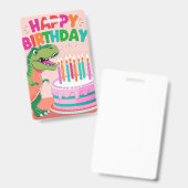 Badge Happy Birthday voor kinderen (Voor- en achterkant)