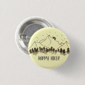 Badge - Happy hiker Ronde Button 3,2 Cm (Voorkant /achterkant)