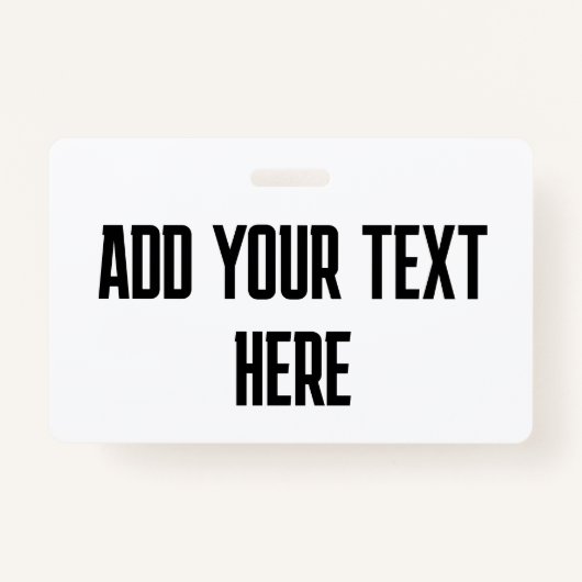 BADGE HORIZONTAL TOEVOEGEN JOUW TEKST DOUANE (Voorkant)