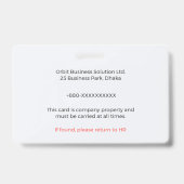 Badge Identification, Badge Personnalisé | Pro ID (Achterkant)