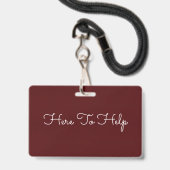 Badge in koordstijl (Achterkant met lanyard)