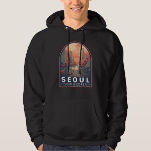 badge in Seoul South Korea Illustration Art Hoodie