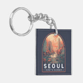  badge in Seoul South Korea Illustration Art Sleutelhanger (Voorkant Links)