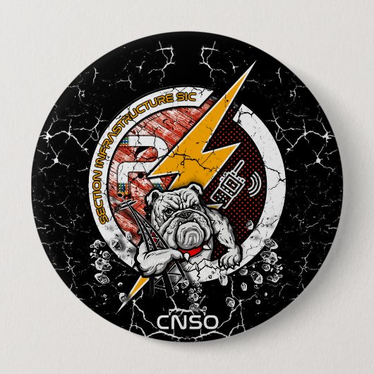 BADGE INFRA RONDE BUTTON 4,0 CM (Voorkant)