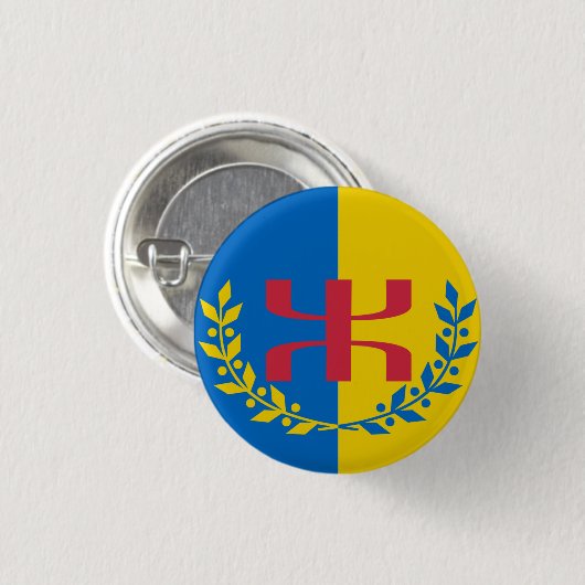 Badge kabylie ronde button 3,2 cm (Voorkant /achterkant)