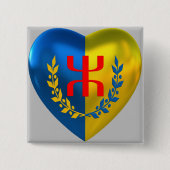 Badge like free Kabylia Vierkante Button 5,1 Cm (Voorkant)