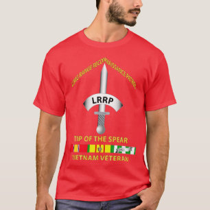 Badge LRRP Tip van de Spear Vietnam Vet w SVC T-shirt
