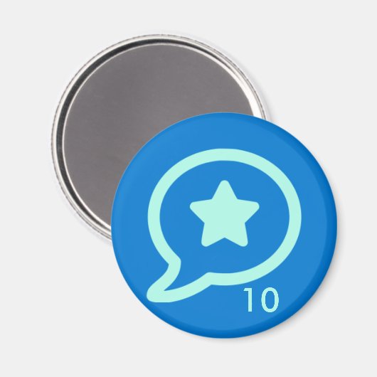 Badge Magneet - Lof 10 (Voorkant / Achterkant)