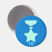 Badge Magneet - Medaille 10 (Voorkant / Achterkant)