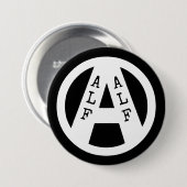 Badge met ALF-symbool Ronde Button 7,6 Cm (Voorkant /achterkant)