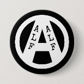 Badge met ALF-symbool Ronde Button 7,6 Cm (Voorkant)
